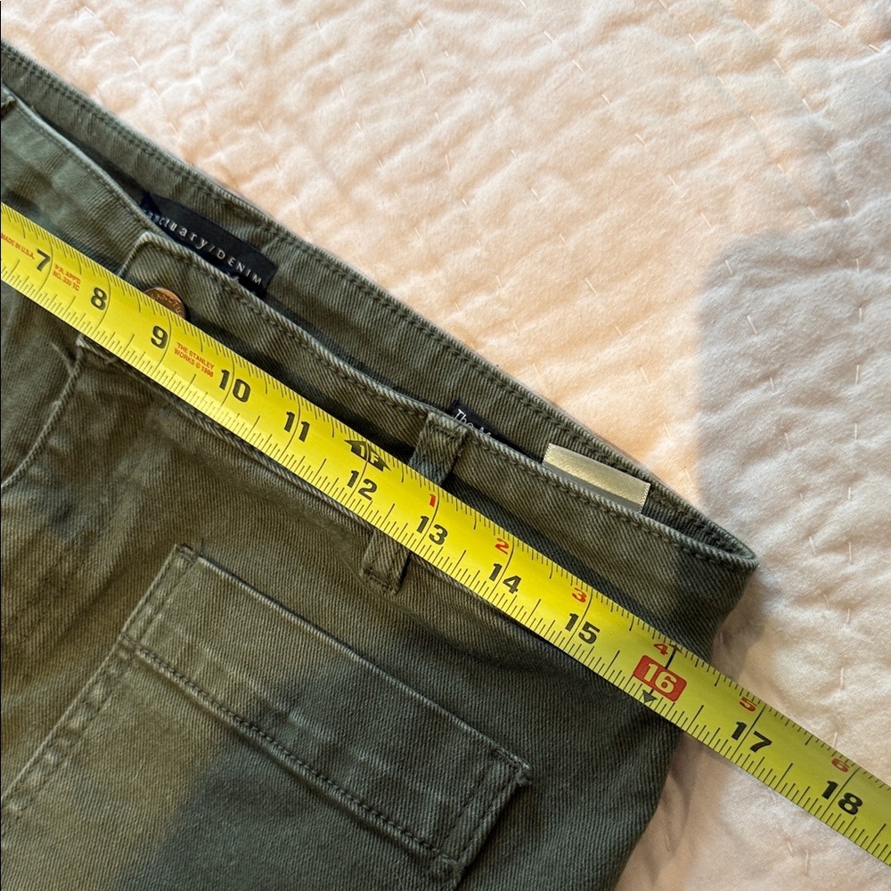 The Marine Crop Sanctuary Los Angeles Denim wide Leg Jeans 31 Olive Green - Picture 4 of 14